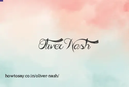 Oliver Nash