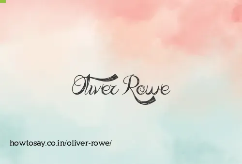 Oliver Rowe