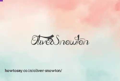 Oliver Snowton