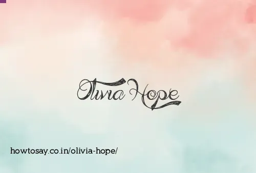 Olivia Hope