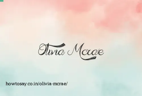 Olivia Mcrae