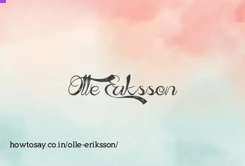 Olle Eriksson