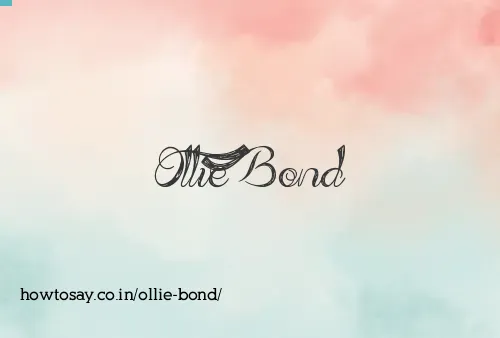 Ollie Bond