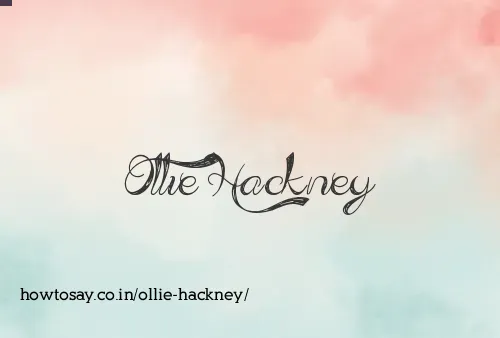 Ollie Hackney