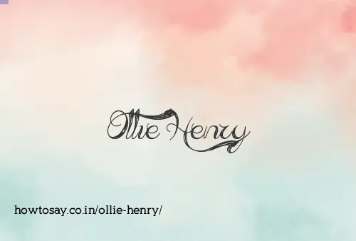 Ollie Henry