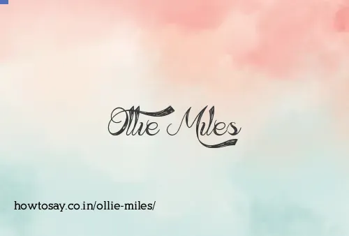 Ollie Miles