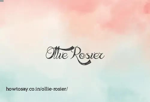 Ollie Rosier