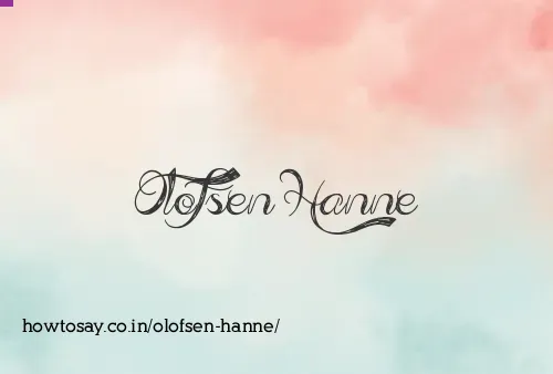 Olofsen Hanne
