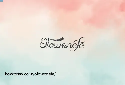 Olowonefa