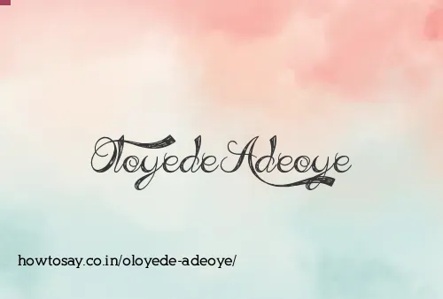 Oloyede Adeoye