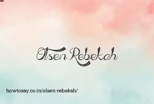 Olsen Rebekah
