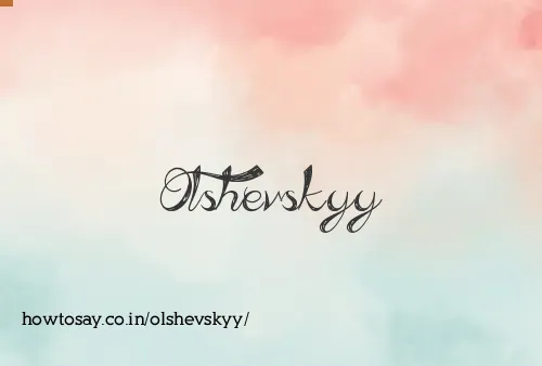 Olshevskyy