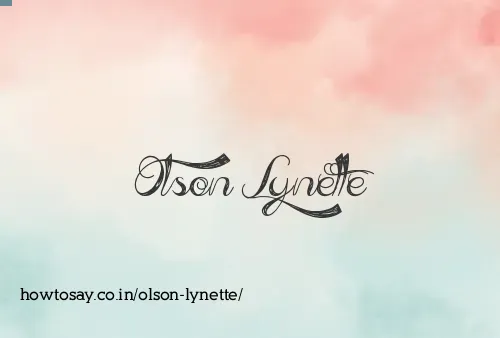 Olson Lynette