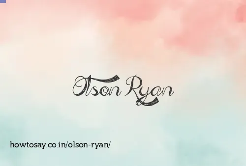 Olson Ryan