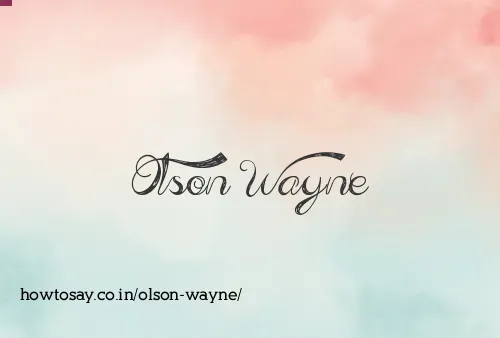 Olson Wayne