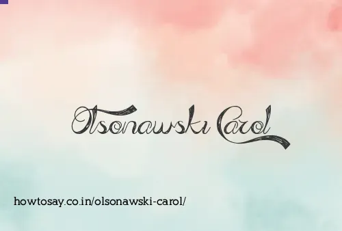 Olsonawski Carol