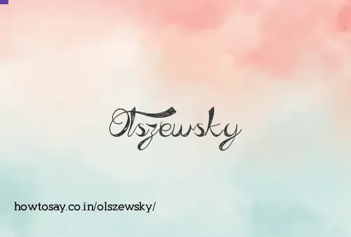 Olszewsky