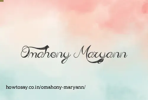 Omahony Maryann