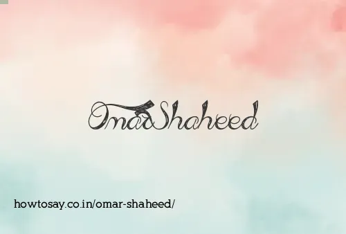 Omar Shaheed