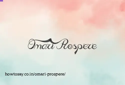 Omari Prospere