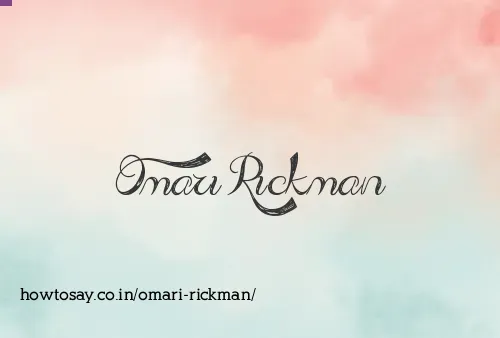 Omari Rickman