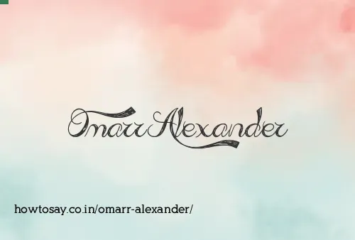 Omarr Alexander