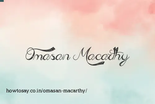 Omasan Macarthy