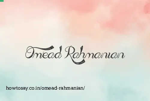 Omead Rahmanian