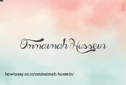 Ommaimah Hussein