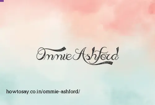 Ommie Ashford