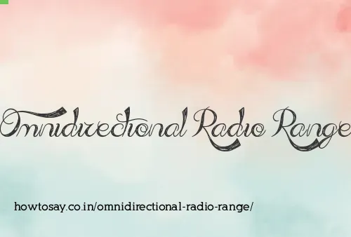 Omnidirectional Radio Range