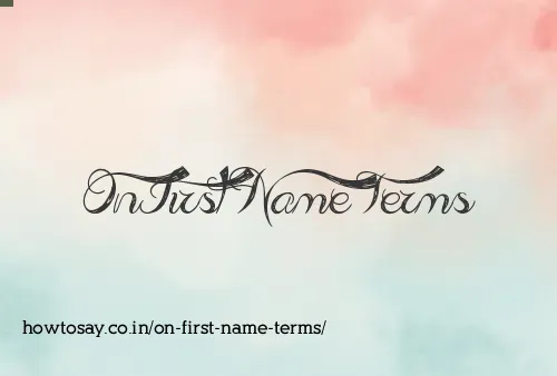 On First Name Terms