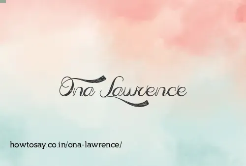 Ona Lawrence