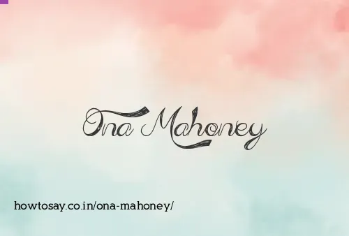 Ona Mahoney