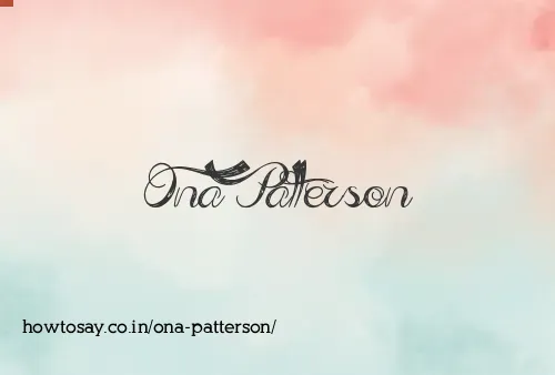 Ona Patterson