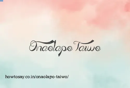 Onaolapo Taiwo