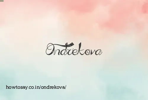 Ondrekova