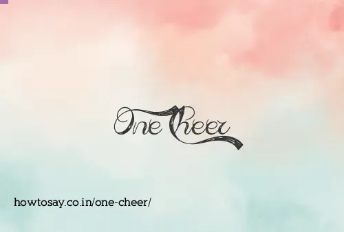 One Cheer