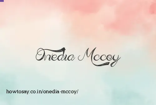 Onedia Mccoy
