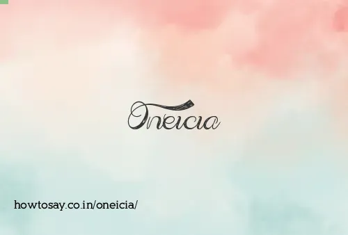 Oneicia