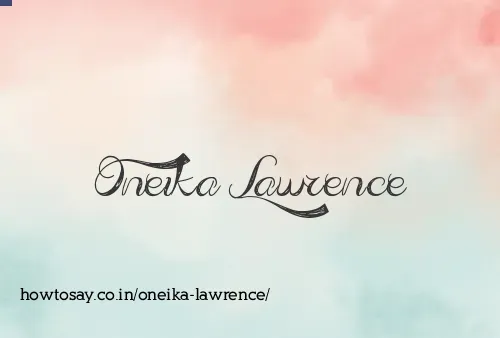 Oneika Lawrence