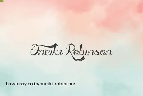 Oneiki Robinson
