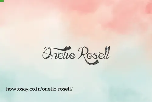 Onelio Rosell