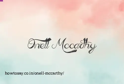 Onell Mccarthy