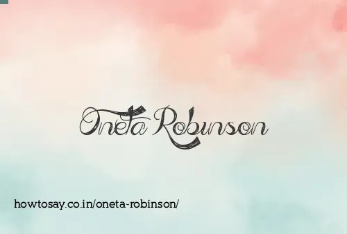 Oneta Robinson