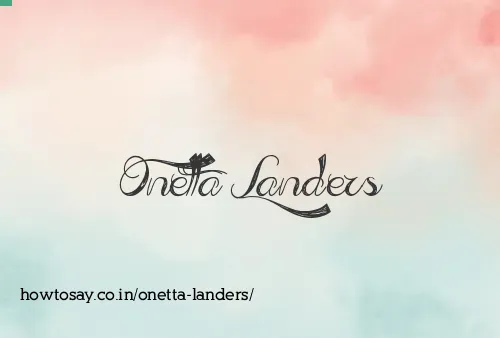 Onetta Landers