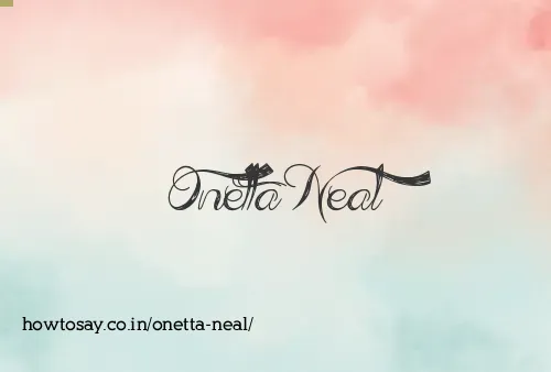 Onetta Neal