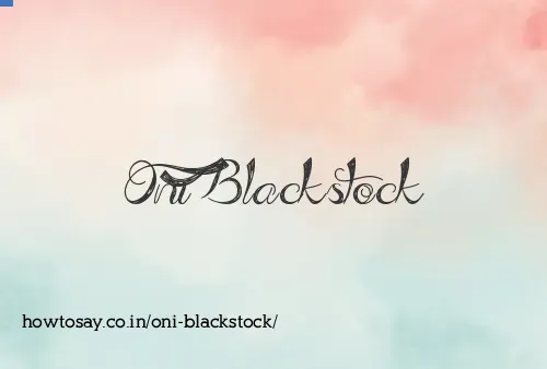 Oni Blackstock