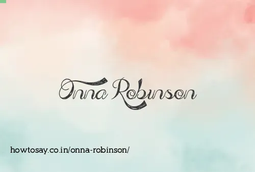 Onna Robinson
