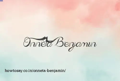 Onneta Benjamin